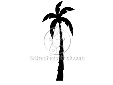 432x324 Silhouette Clipart Of A Tall Palm Tree
