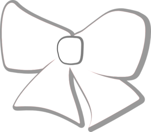 299x261 Hair Bow Silver Clip Art