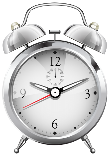355x500 Silver Alarm Clock Png Clip Art
