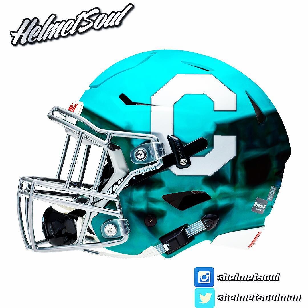 1080x1080 Citadel Chromed Out. Silver C On A Baby Blue Helmet.