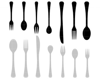 340x270 Silverware Clip Art Etsy
