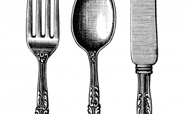 380x230 Vintage Silverware Clip Art