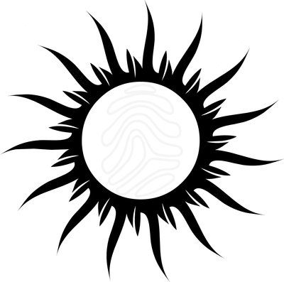400x397 Sun And Moon Clipart Black And White
