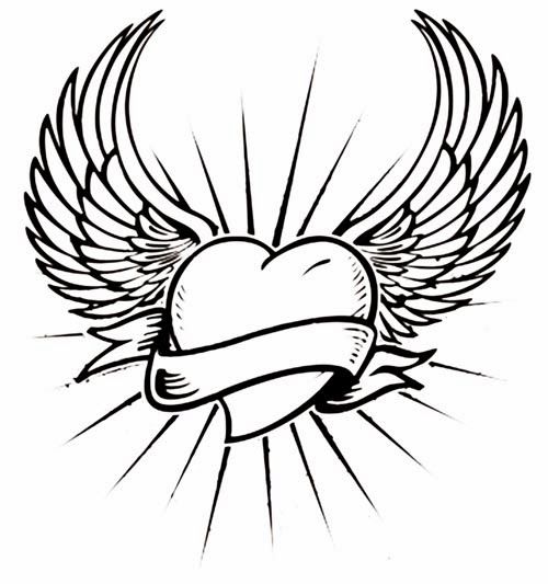 500x533 37 Best Angel Tattoo Drawings For Stencil Images