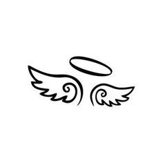 Simple Angel Wing Drawings | Free download on ClipArtMag
