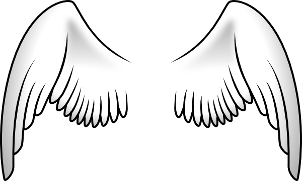 600x361 Simple Angel Wings Drawing
