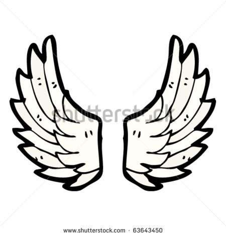 450x470 Simple Wings Clipart