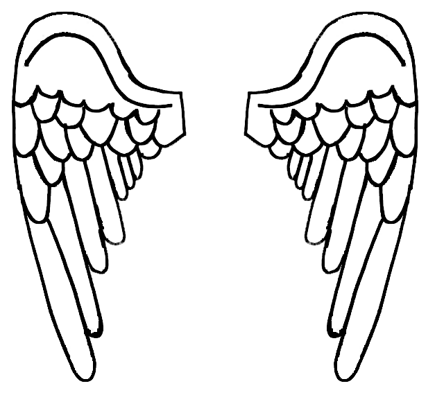 Simple Angel Wings Drawings | Free download on ClipArtMag