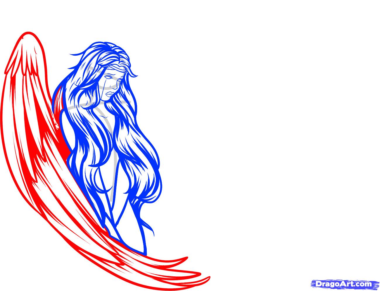 1300x994 Wings Drawing Tattoo