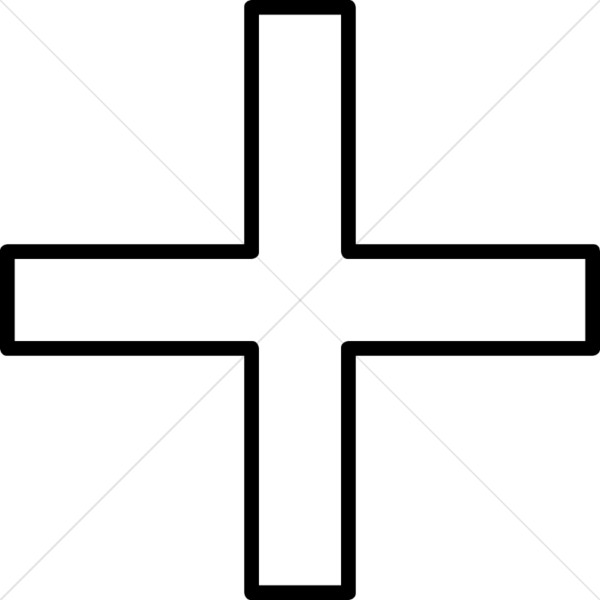 600x600 Simple Equal Sided Cross Cross Clipart