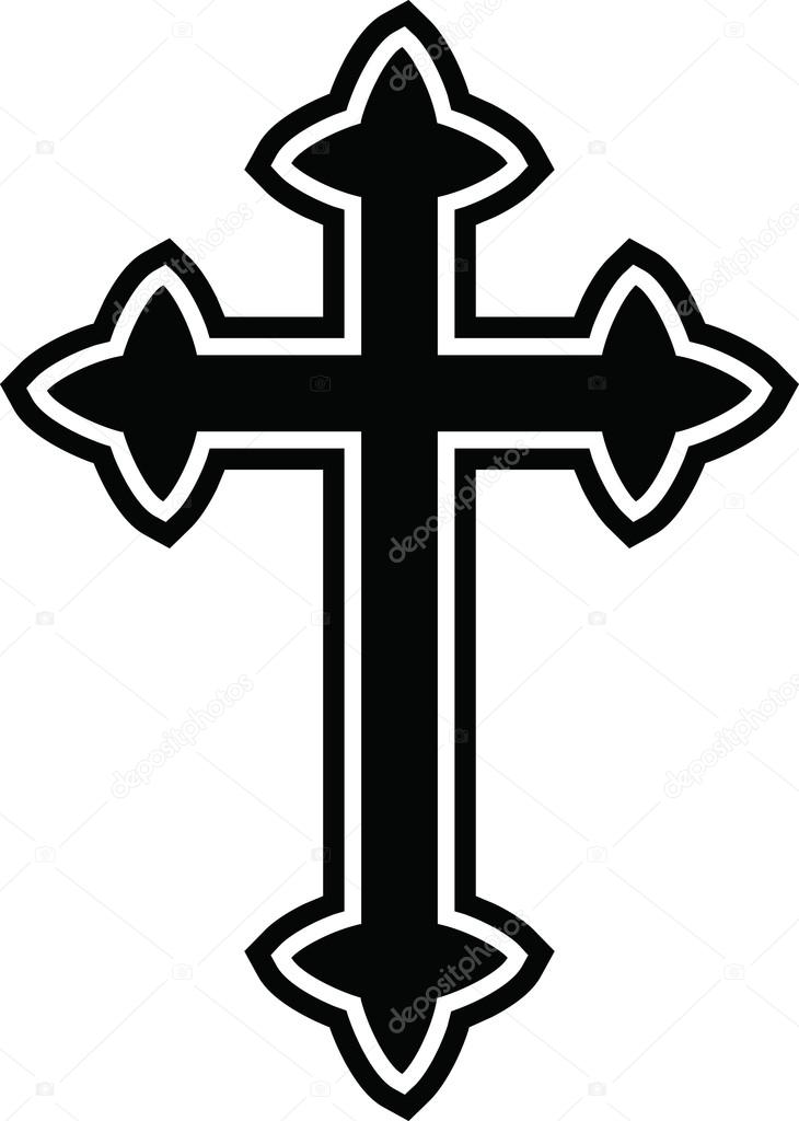 730x1024 Simple Black Cross Symbol Stock Vector Prawny