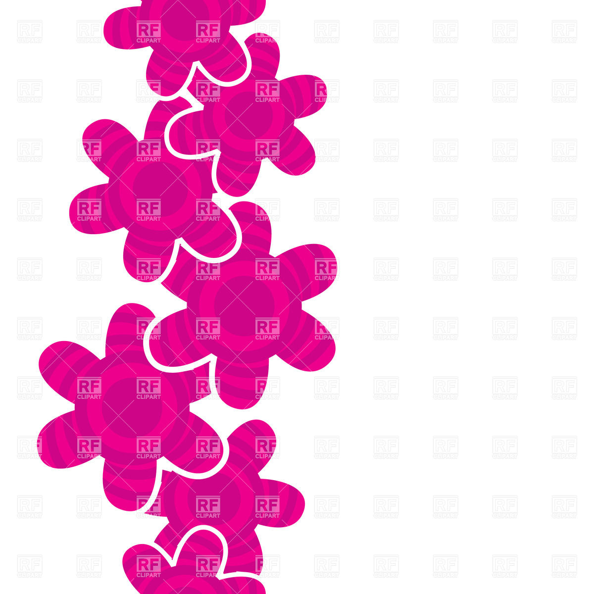 1200x1200 Simple Vertical Floral Border Royalty Free Vector Clip Art Image