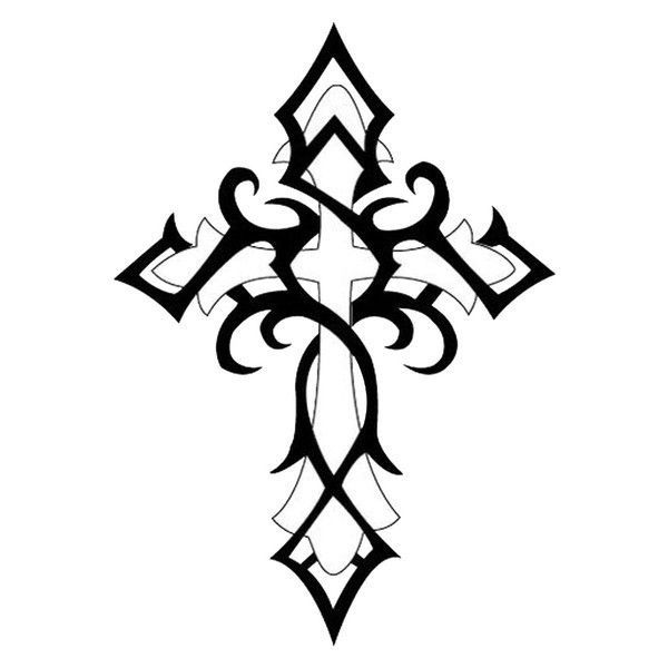 600x600 Tribal Cross Religion, Tatting And Tired