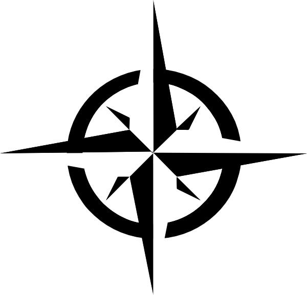 600x577 White Compass Rose Clip Art