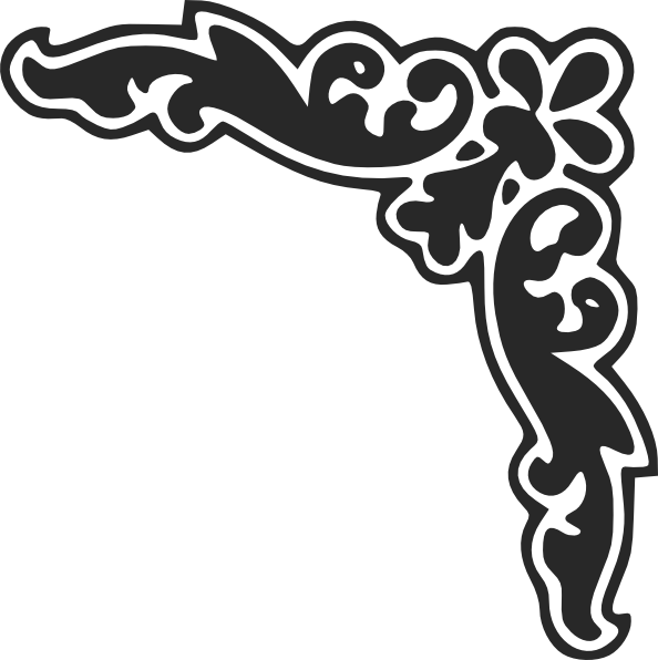 594x596 Decorative Corner Design Clip Art