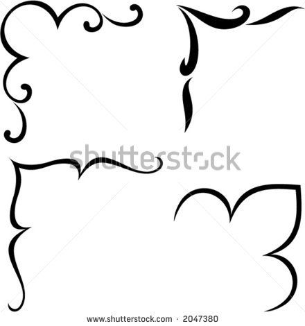 440x470 Simple Corner Border Clipart