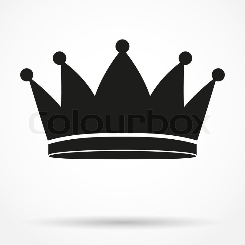 800x800 Silhouette Simple Symbol Of Classic Royal King Crown. Vector