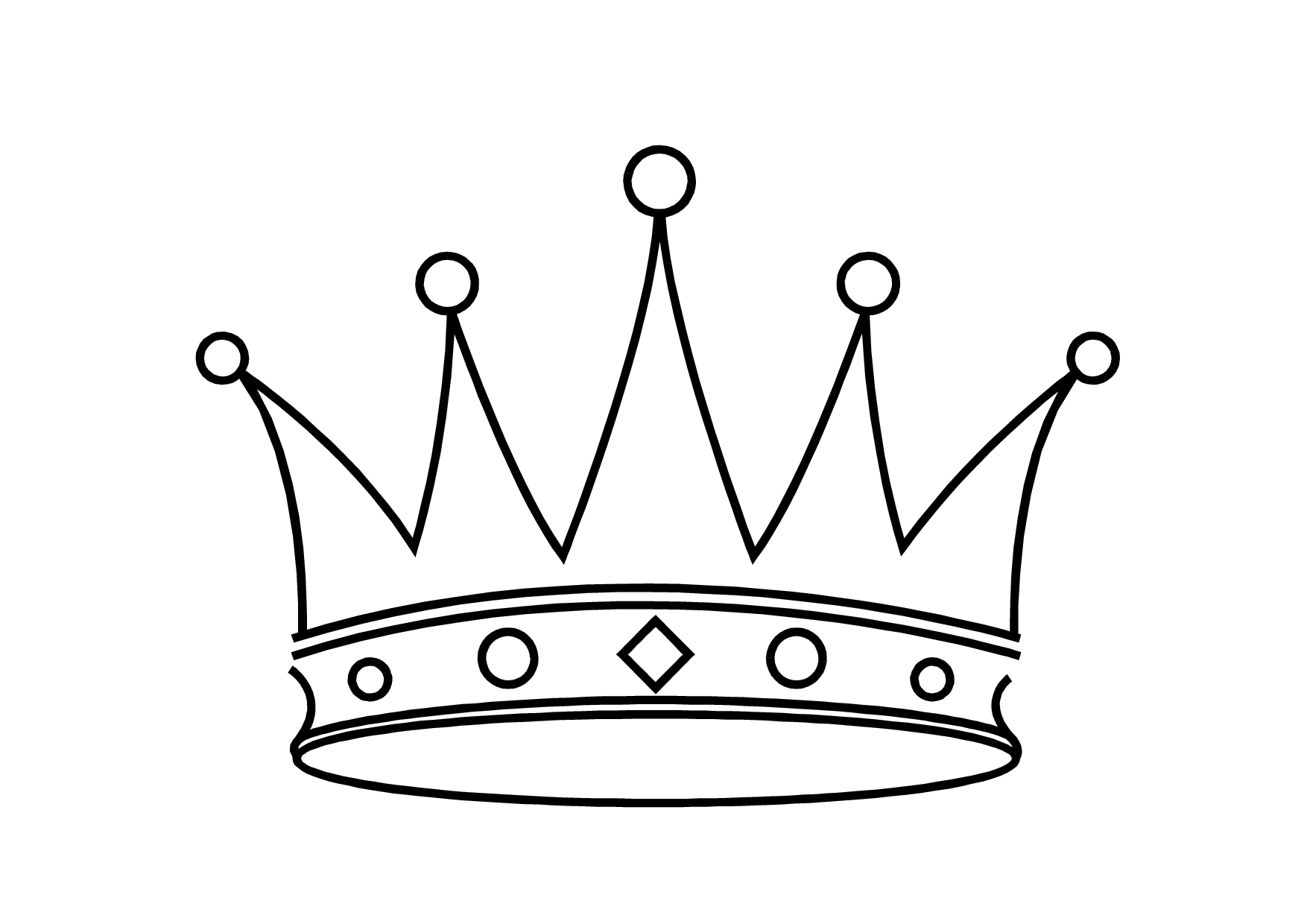 1754x1240 Simple Crown Drawing