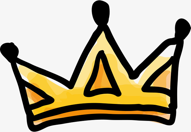 650x452 Golden Crown, Cartoon Hand Drawing, Golden, Simple Png And Vector
