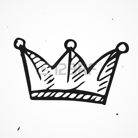 450x450 Simple Doodle Crown Icon, Vector, Hand Drawn Royalty Free Cliparts