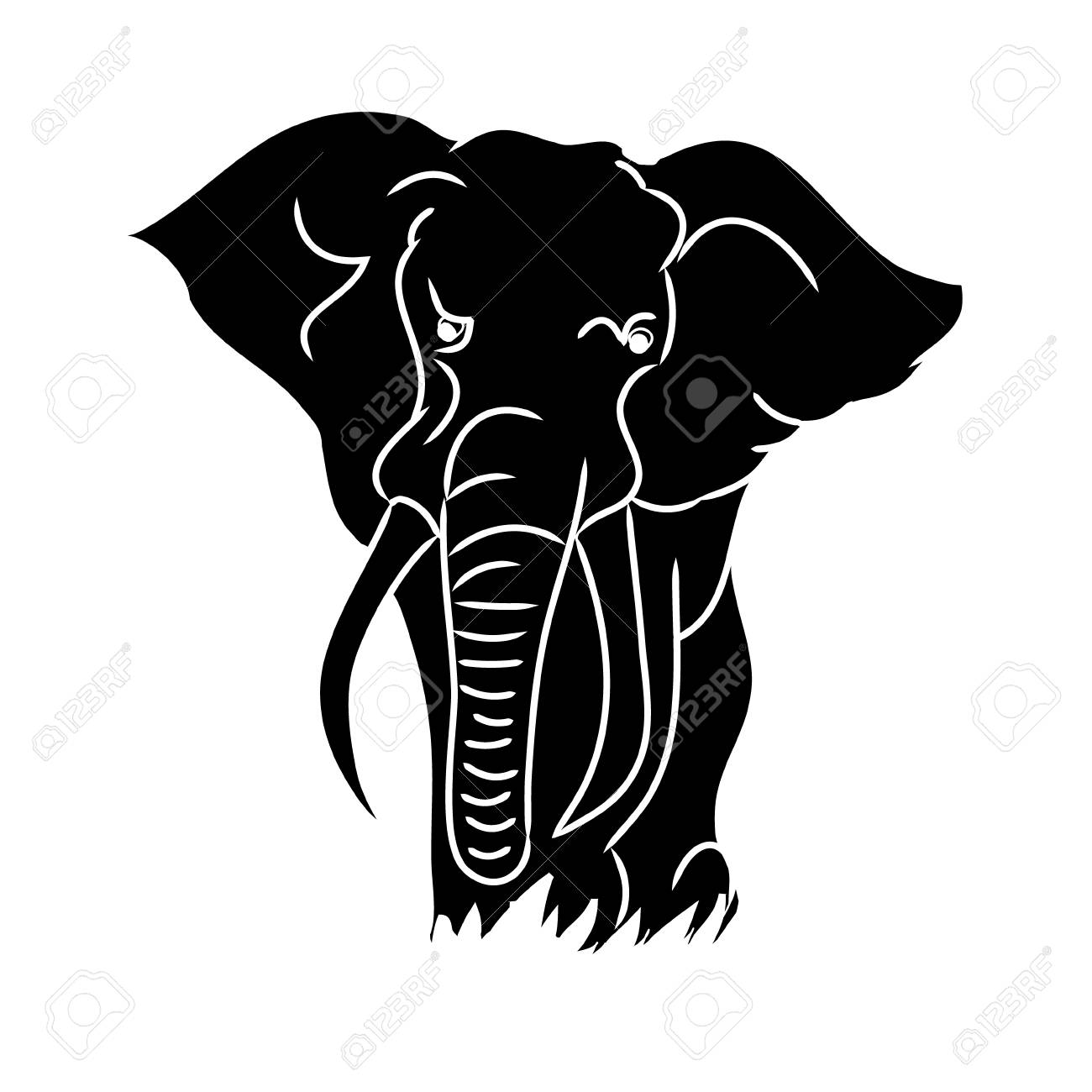 Simple Elephant Outline | Free download on ClipArtMag