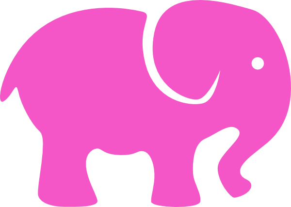 600x427 Pink Elephant Simple Clip Art