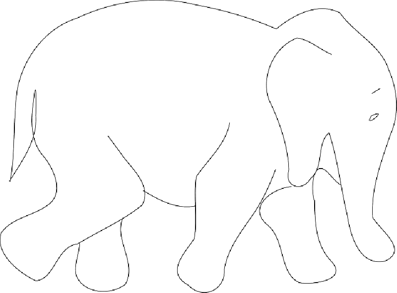 800x591 Simple, Africa, Outline, Elephant, Book, Asia, Art