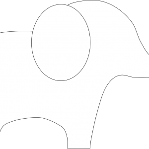 300x300 Simple Elephant Outline Ktmblrc Adult
