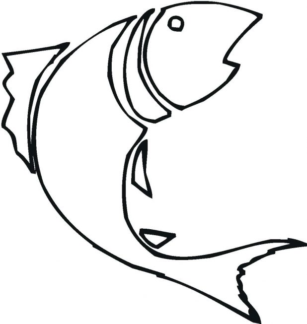 618x653 Images Simple Fish Outline