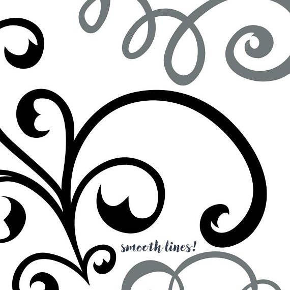 570x570 Fancy Wedding Flourish Swirl Clip Art Elegant Ornament