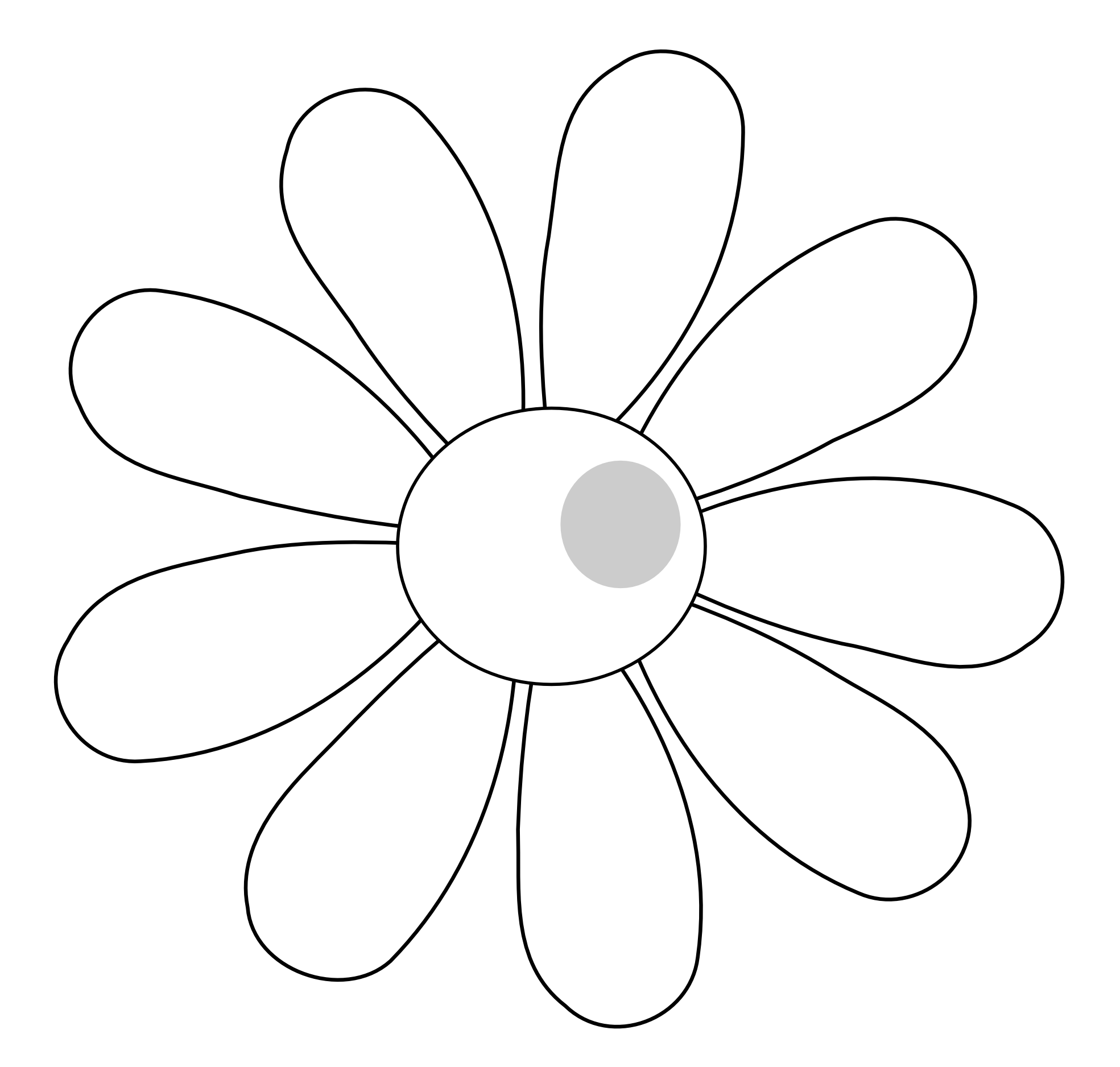 1969x1876 White Flower Clipart Simple Flower