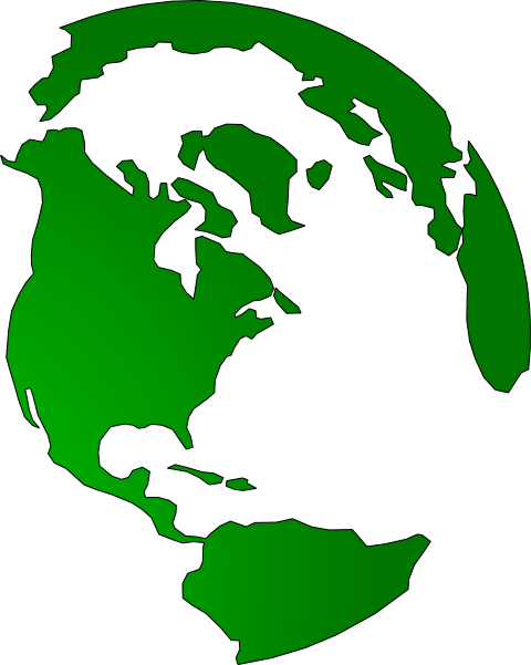 480x601 Green Globe Clipart