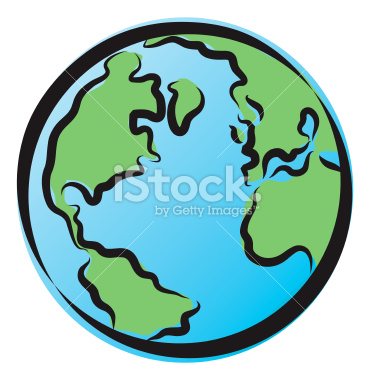 370x380 Simple Globe Vector Clipart Panda