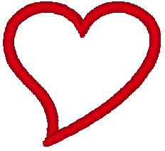 232x212 Heart Embroidery Design