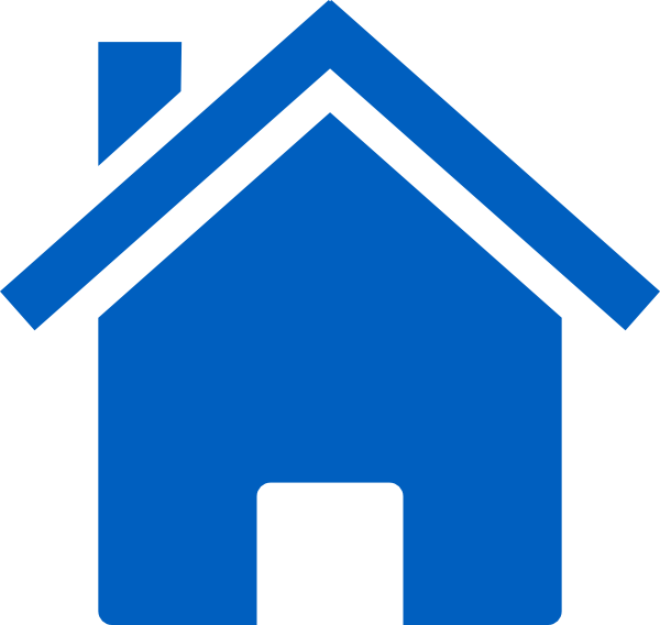 600x568 Simple Blue House Clip Art
