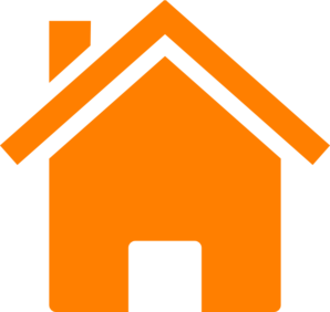 298x282 Simple Orange House Clip Art