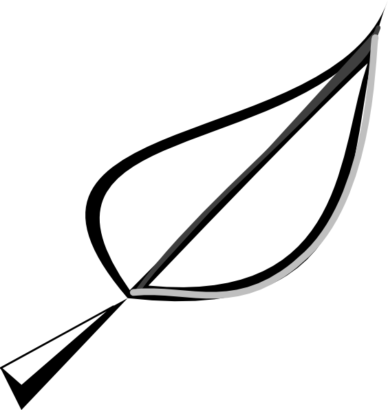 564x595 Simple Leaf Outline Clipart