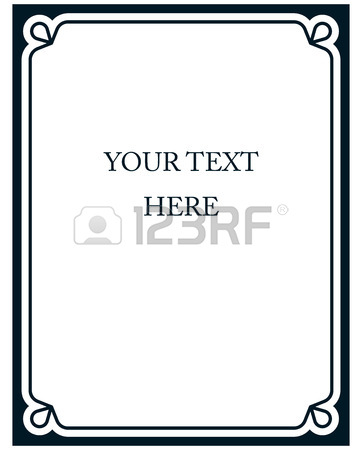 362x450 Blue Border Frame Deco Vector Art Simple Line Corner Royalty Free
