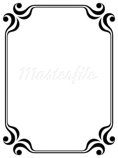 412x550 Simple Line Border Clipart