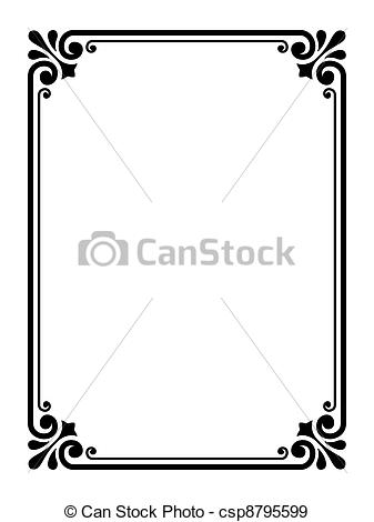 337x470 Simple Frame Clipart