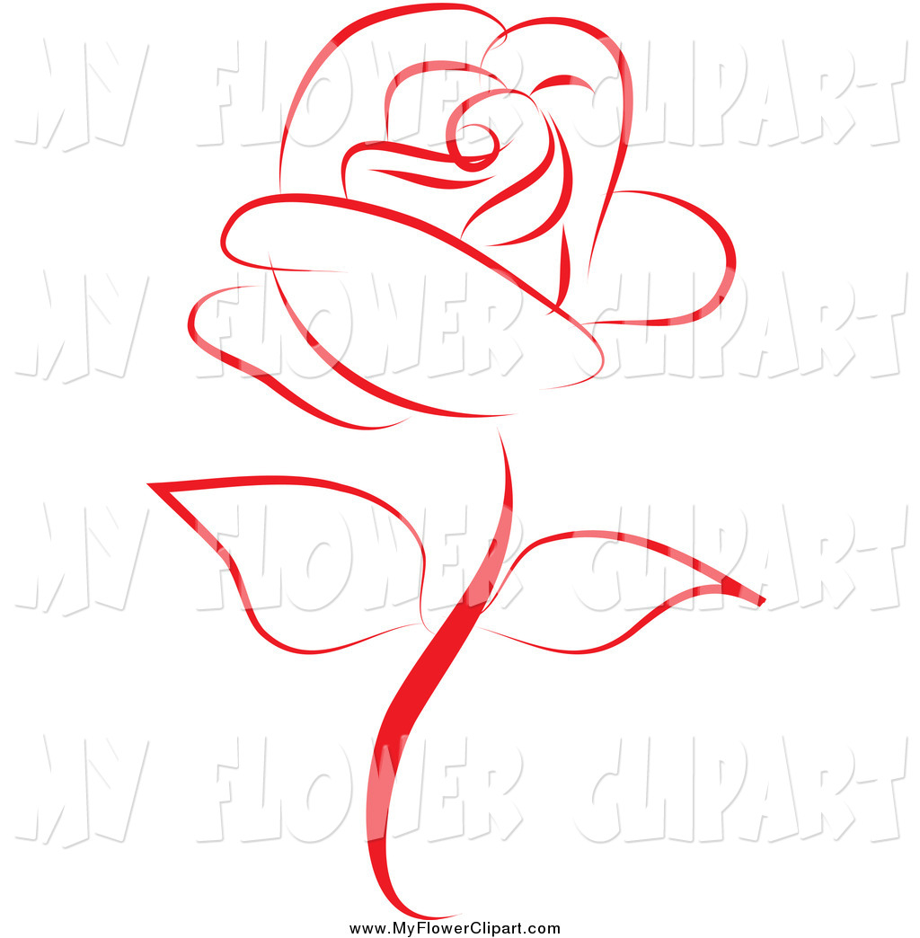1024x1044 Clip Art Of A Beautiful Simple Red Rose By Vitmary Rodriguez