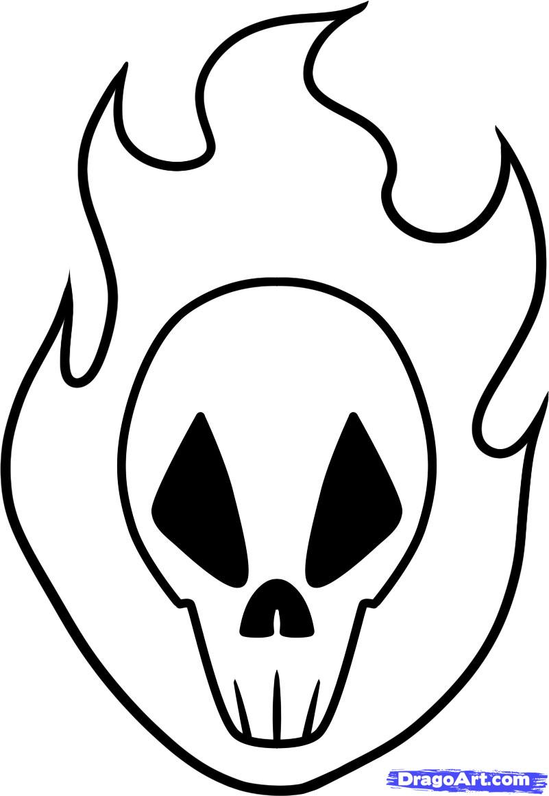 801x1161 Really Easy Skull Drawings Simple Skull Drawing Free Download