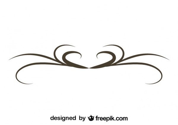 600x420 Simple Swirl Graphic Element Retro Style Vector Graphics Free