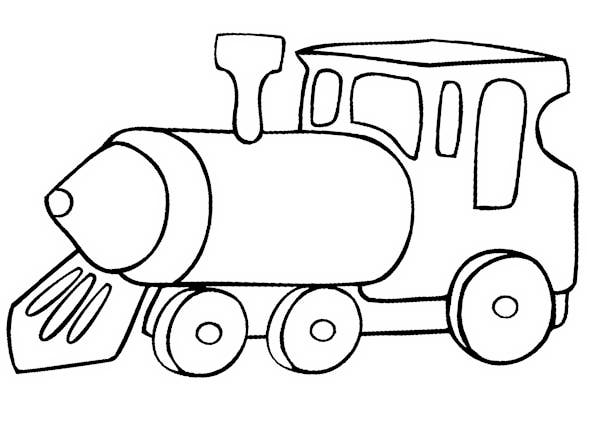 600x425 Simple Train Coloring Pages