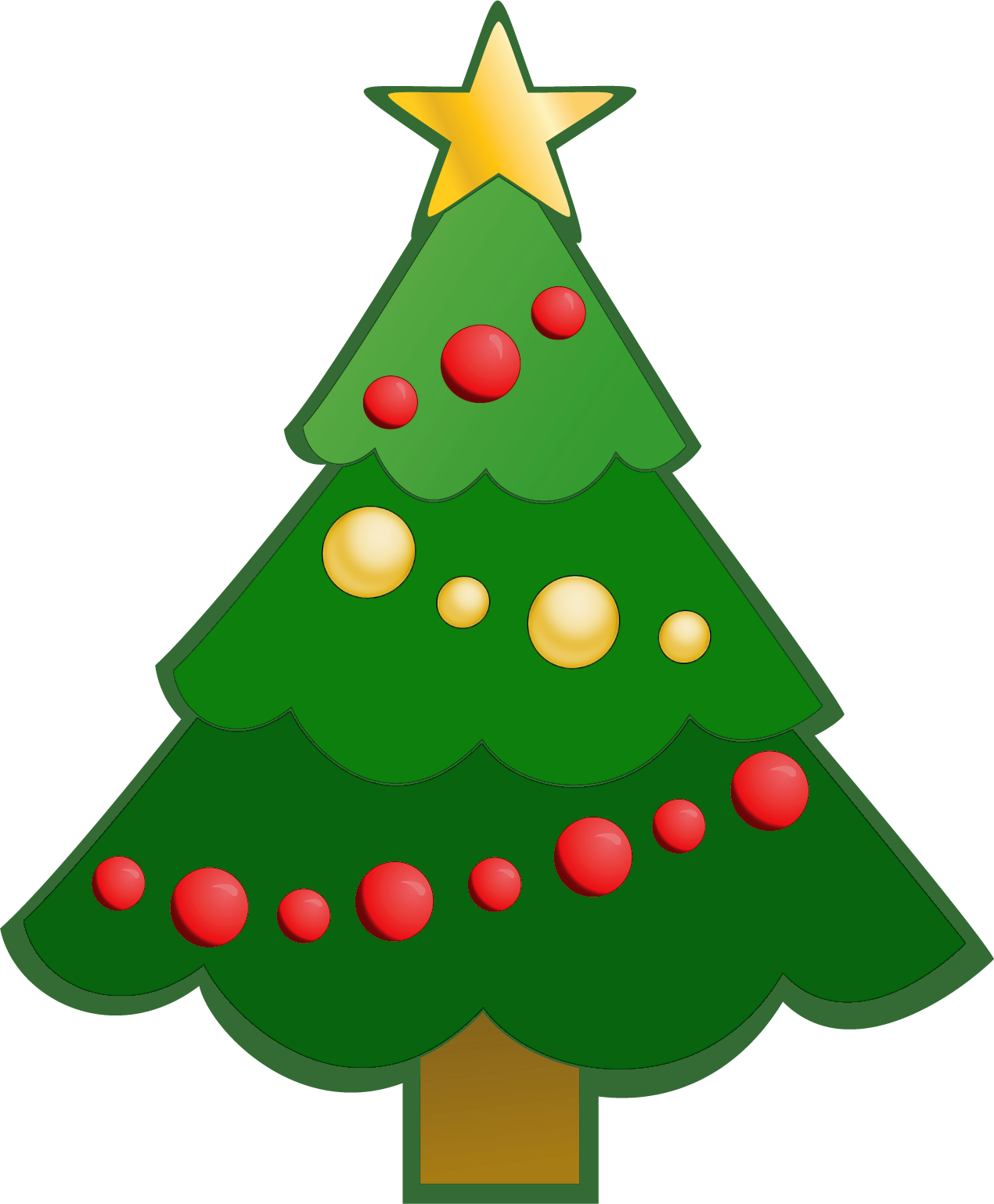 1270x1539 Simple Christmas Tree Clipart Free Images