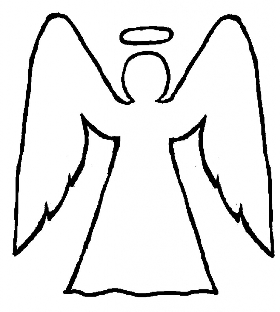 921x1024 Drawing Of An Angel Simple Sketch Of An Angel, A Female Figure