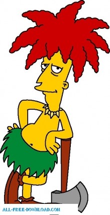 219x425 Sideshow Bob 01 The Simpsons Free Vector 4vector