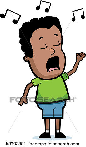 275x470 Clipart Of Boy Singing K3703881