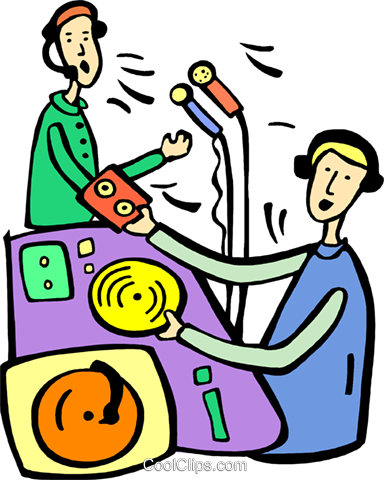 384x480 Music Producer And Singer Royalty Free Vector Clip Art