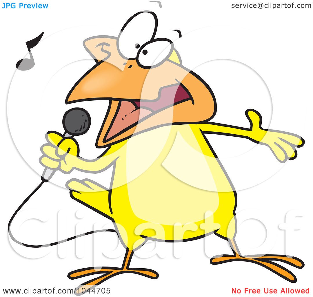 1080x1024 Royalty Free Vector Clip Art Illustration Of An Orange Singing